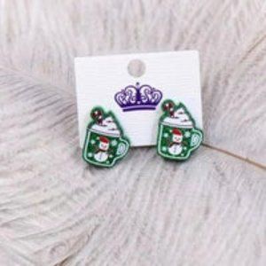 Frappuchino Hot Chocolate Christmas Earrings